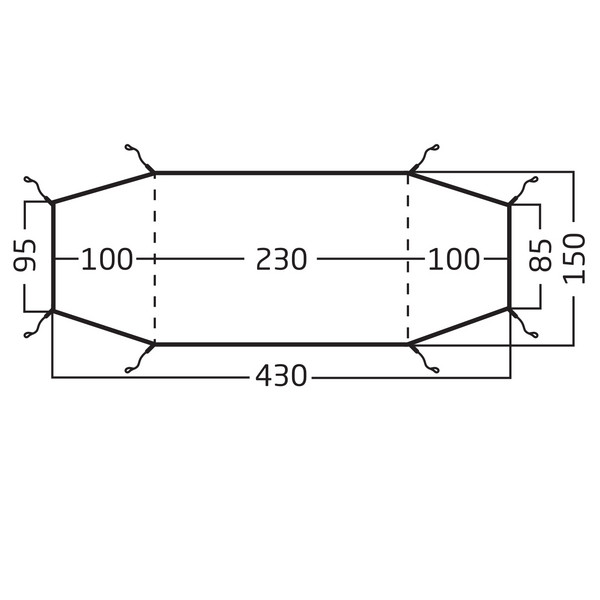 Nordisk OPPLAND 2 FOOTPRINT - Footprint Ansicht 4