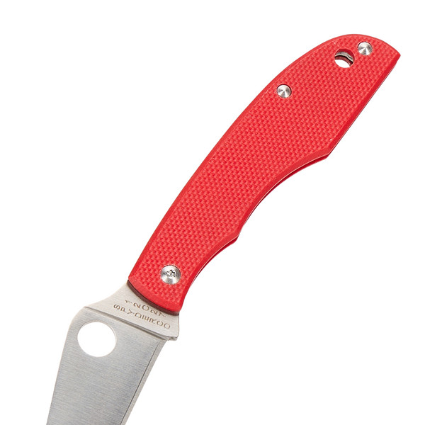 Spyderco GRASSHOPPER G10 RED PLAINEDGE - Klappmesser Ansicht 3