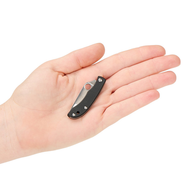 Spyderco HONEYBEE G10 BLACK PLAINEDGE - Klappmesser Ansicht 4