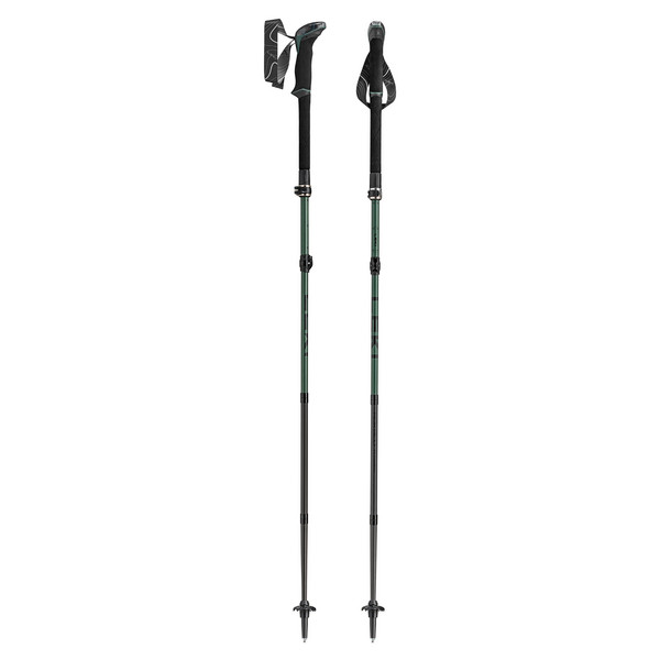 MAKALU FX CARBON COMPACT - Trekkingstöcke-NATURALCARBON-MALACHITE GREEN-
