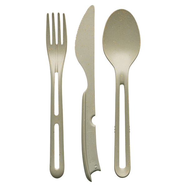 CUTLERY SET 3-PIECES KLIKK - Campingbesteck-NATURE DESERT SAND
