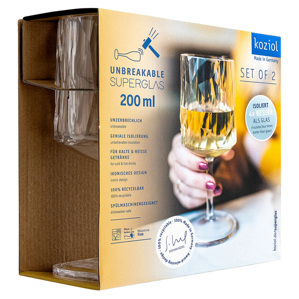 Koziol SUPERGLAS WEINGLAS 200ML CLUB NO. 9 SET OF 2 - Campinggeschirr Ansicht 2