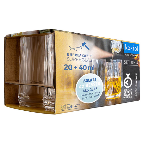 Koziol SUPERGLAS SCHNAPSGLAS 4ER-SET CLUB NO. 7 - Campinggeschirr Ansicht 2
