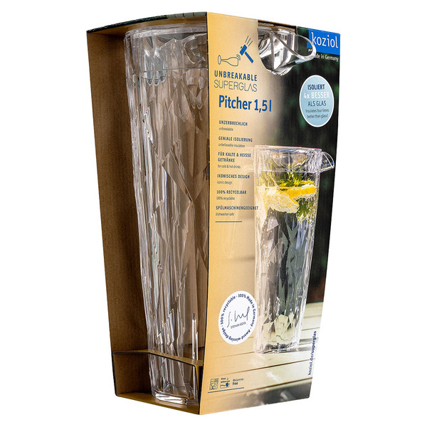 Koziol SUPERGLAS PITCHER 1,5L CLUB PITCHER - Campinggeschirr Ansicht 3