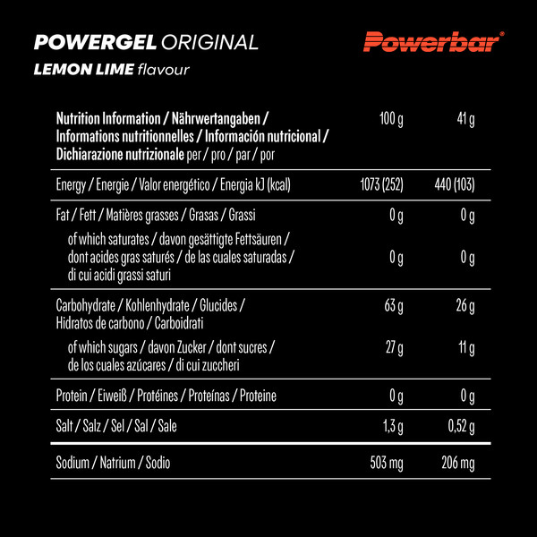 PowerBar PB POWERGEL ORIG. LEMON LIME (41GX24) PACKAGE - Energiedrink Ansicht 4