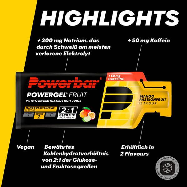 PowerBar PB POWERGEL FRUIT MANGO PASSIONFR (41GX24) PACKAGE - Energiedrink Ansicht 3