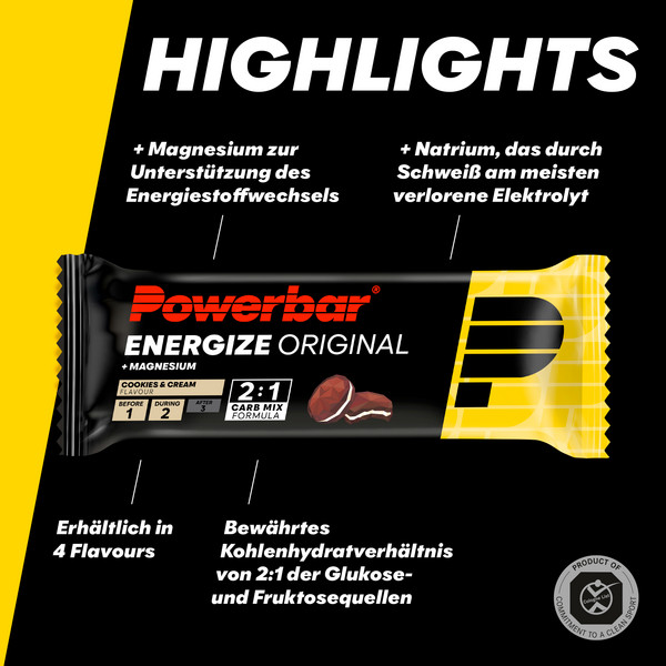 PowerBar PB ENERGIZE ORIG. COOKIES&CREAM (55GX15) PACKAGE - Energieriegel Ansicht 3