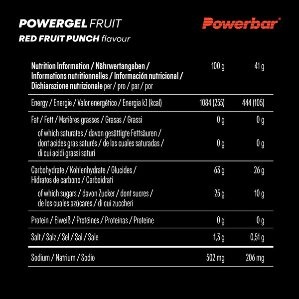 PowerBar PB POWERGEL FRUIT RED FRUIT (41GX24) PACKAGE - Energiedrink Ansicht 4