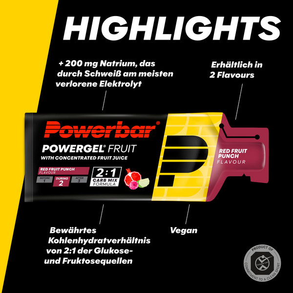 PowerBar PB POWERGEL FRUIT RED FRUIT (41GX24) PACKAGE - Energiedrink Ansicht 3