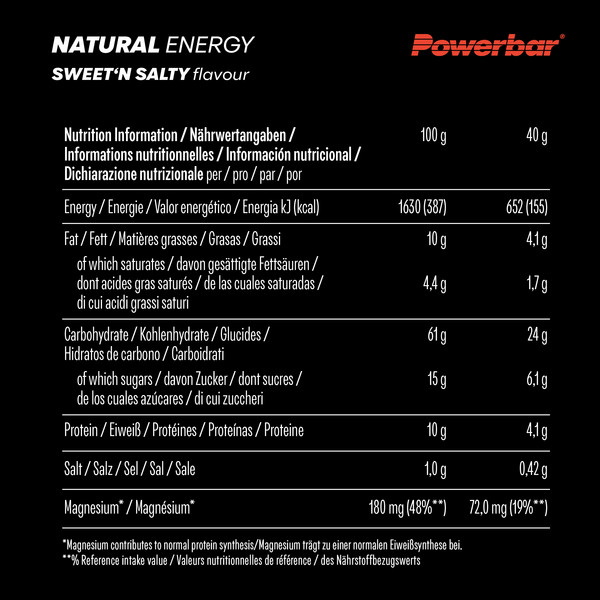 PowerBar PB NATURAL ENERGY SWEET-SALTY (40GX18) PACKAGE - Müsliriegel Ansicht 4