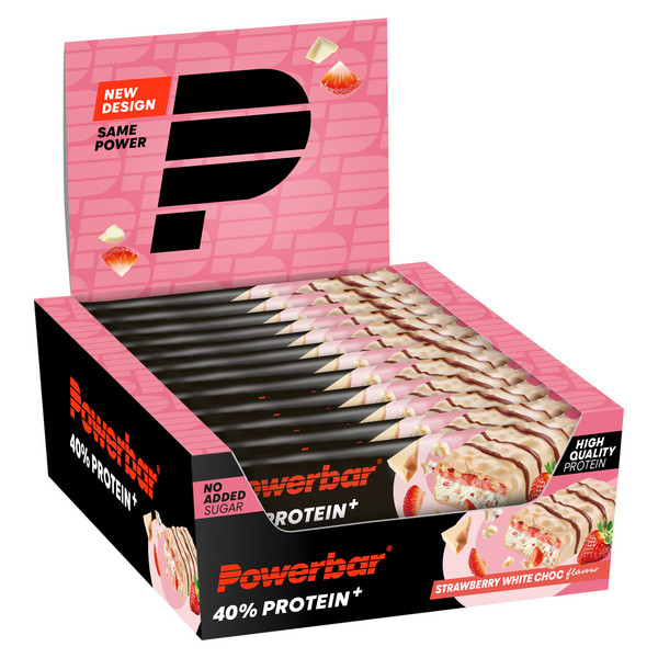 PowerBar PB PROTEIN 40% CRISP LS STRAWB WHITECHOC (40GX12) PACKAGE - Energieriegel Ansicht 1