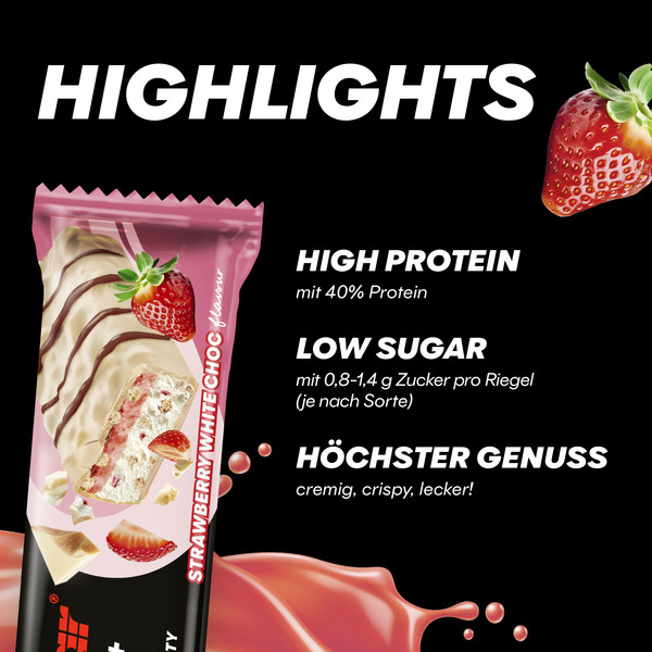 PowerBar PB PROTEIN 40% CRISP LS STRAWB WHITECHOC (40GX12) PACKAGE - Energieriegel Ansicht 3