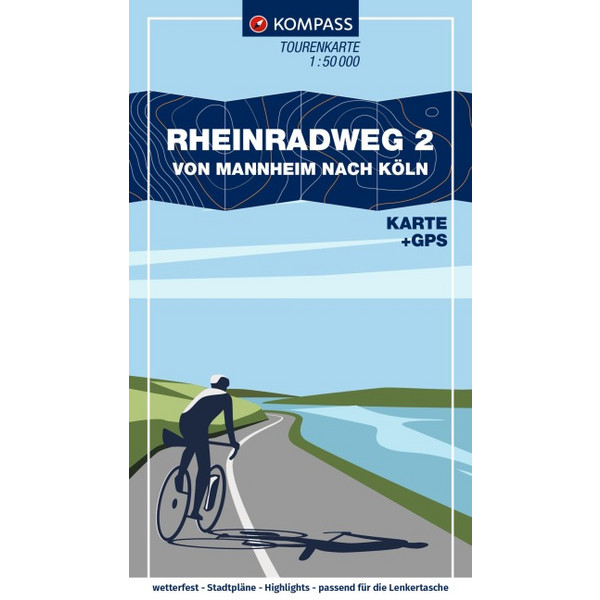FAHRRAD-TOURENKARTE RHEINRADWEG 2 - Fahrradkarte