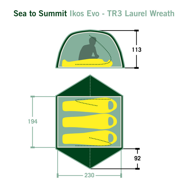 Sea to Summit IKOS EVO TENT - TR3 - Kuppelzelt Ansicht 2