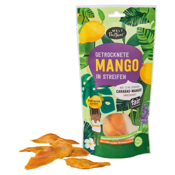 WeltPartner MANGOS STREIFEN GETROCKNET UNGEZUCKERT - Trockenfrüchte Ansicht 1