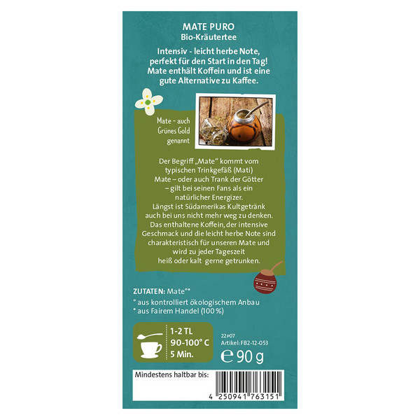 WeltPartner MATE PURO KRÄUTERTEE BIO Ansicht 2