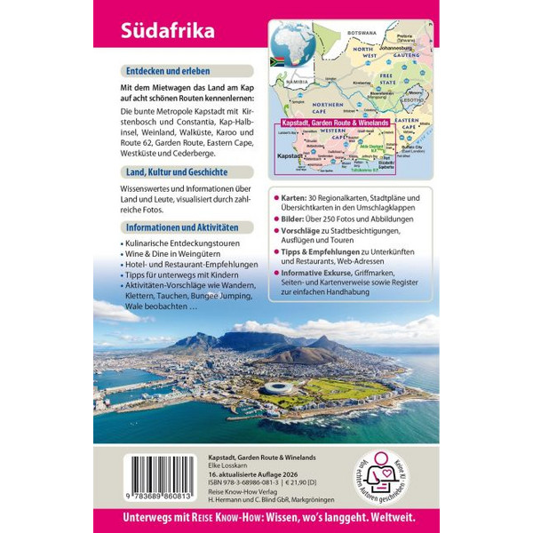 REISE KNOW-HOW KAPSTADT, GARDEN ROUTE & WINELANDS - Reiseführer Ansicht 2