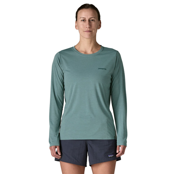 Patagonia W'S L/S CAP COOL DAILY SHIRT - BOARDSHORT LOGO Damen - Langarmshirt Ansicht 3