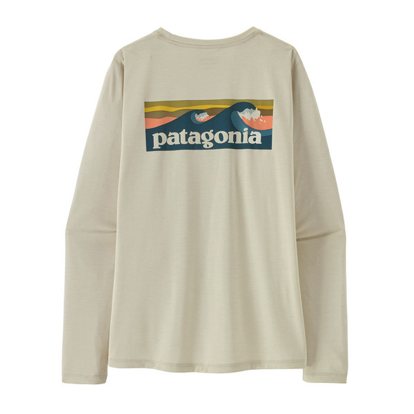 Patagonia W'S L/S CAP COOL DAILY SHIRT - BOARDSHORT LOGO Damen - Langarmshirt Ansicht 1