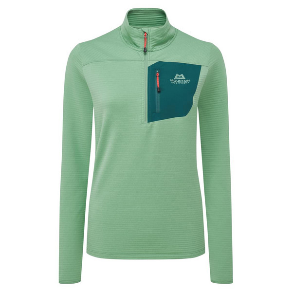 LUMIKO WMNS ZIP T Damen - Fleecepullover-LICHEN GREEN/D TEAL