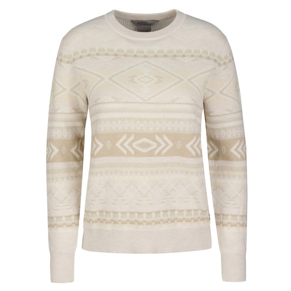 W WESTLANDS PULLOVER Damen - Strickpullover-CHALK HTR ACACIA PT