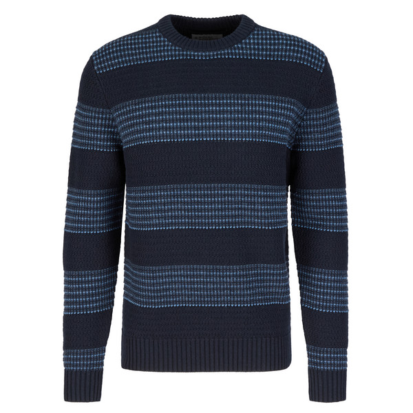 M MORO ROCK CREW Herren - Strickpullover-DEEP BLUE ASTER STR