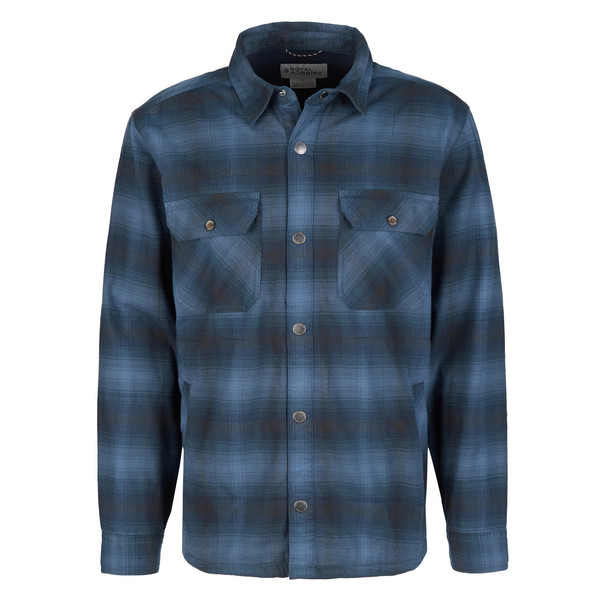 M VISTA FLANNEL SHACKET Herren - Hemdjacke-DEEP BLUE GRIZZLY PLD