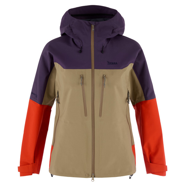 ROC NOIR JACKET W Damen - Hardshelljacke-KHAKI-DEEP PLUM
