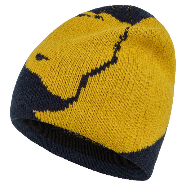 BERGTAGEN JACQUARD BEANIE Unisex - Wollmütze-DARK NAVY-MUSTARD YELLOW
