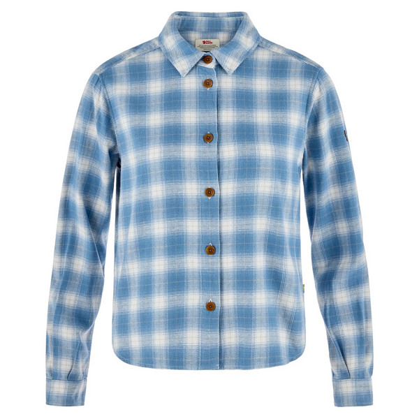 ÖVIK BOXY FLANNEL SHIRT W Damen - Flanellhemd-EGGSHELL-DAWN BLUE