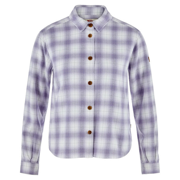 ÖVIK BOXY FLANNEL SHIRT W Damen - Flanellhemd-EGGSHELL-LAVENDER MIST