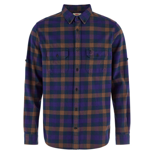 SKOG RELAXED SHIRT M Herren - Flanellhemd-DARK NAVY-DARK VIOLET