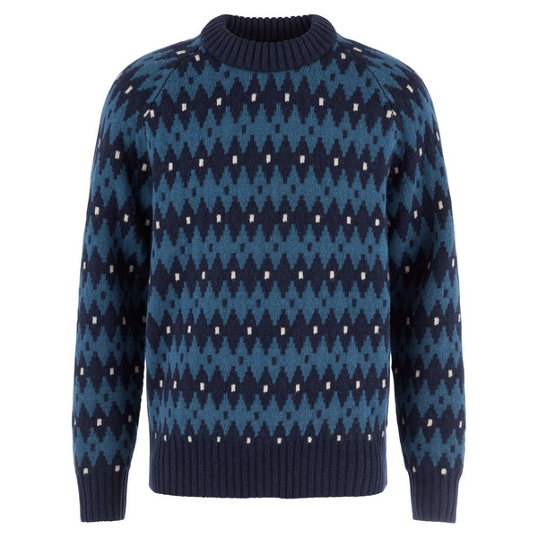 ÖVIK JACQUARD KNIT M Herren - Strickpullover-DARK NAVY-INDIGO BLUE