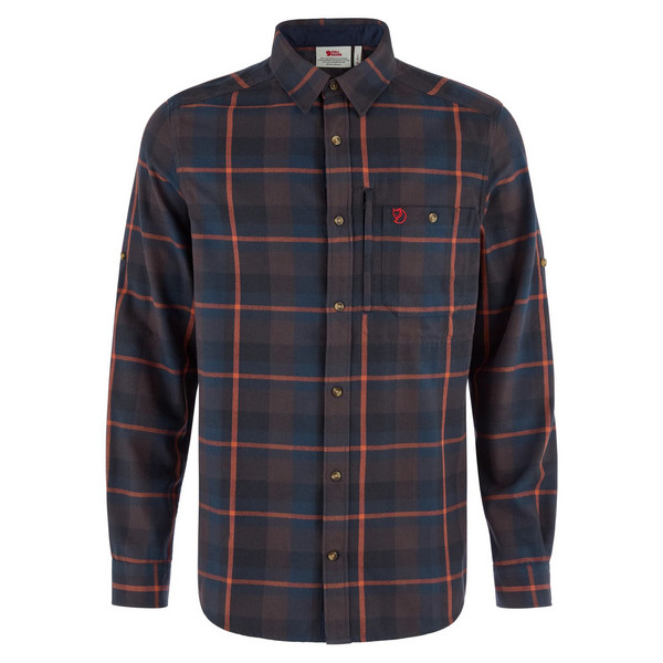 FJÄLLGLIM REGULAR SHIRT M Herren - Flanellhemd-BLACK OAK-AUTUMN LEAF