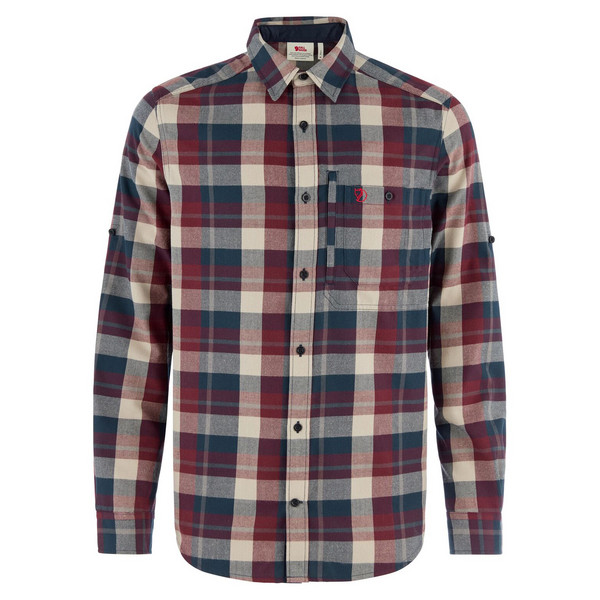FJÄLLGLIM REGULAR SHIRT M Herren - Flanellhemd-DARK NAVY-MAROON