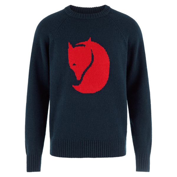 FJÄLLRÄVEN LOGO KNIT SWEATER M Herren - Wollpullover