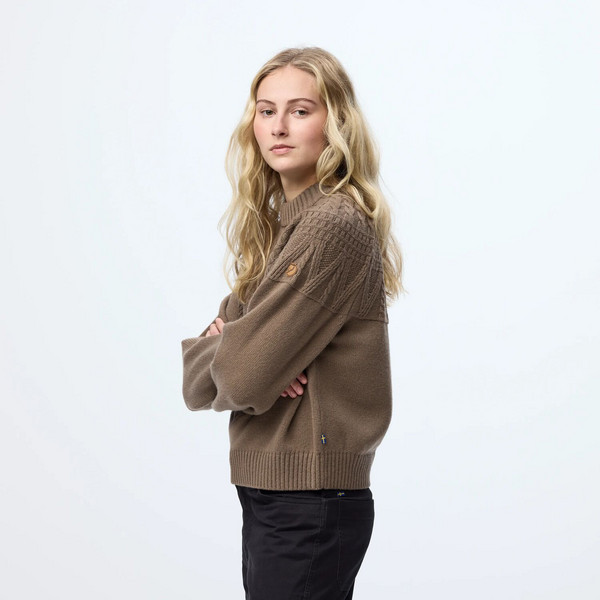 Fjällräven ÖVIK SOLID JACQUARD KNIT W Damen - Wollpullover Ansicht 4