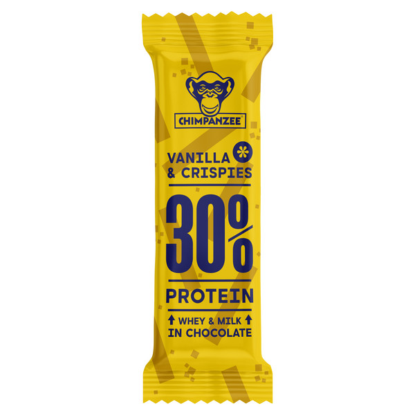 Chimpanzee HIGH PROTEIN BAR 30% VANILLA & CRISPIES PACK - Energieriegel Ansicht 2