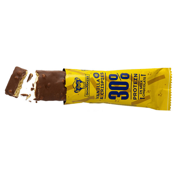 Chimpanzee HIGH PROTEIN BAR 30% VANILLA & CRISPIES PACK - Energieriegel Ansicht 3