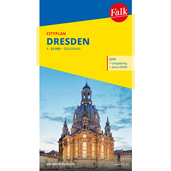 FALK CITYPLAN DRESDEN 1:20.000 - Stadtplan Ansicht 1