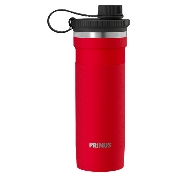 MIKA WIDE INSULATED BOTTLE 0.5 L DRINK CAP RED - Thermobecher