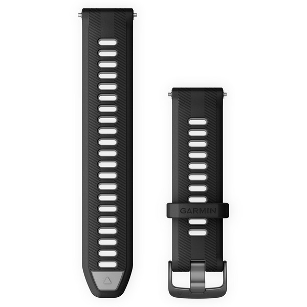 SCHNELLWECHSEL-ARMBAND SILIKON-SCHWARZ/HELLGRAU