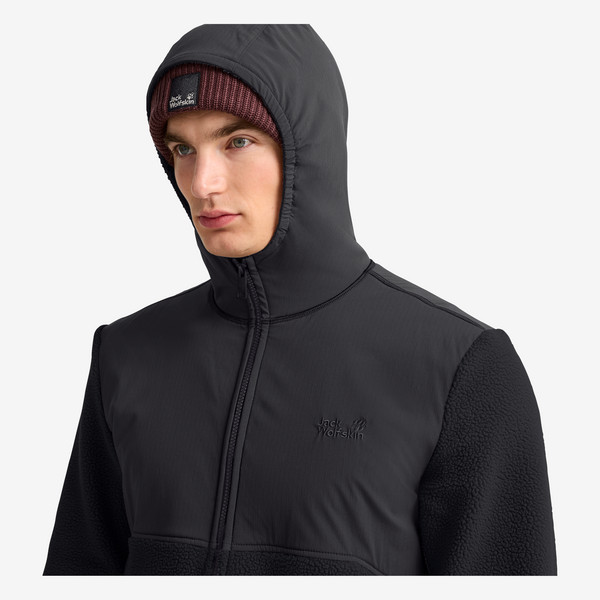 Jack Wolfskin LITE CURL HOODED FZ M Herren - Fleecejacke Ansicht 6