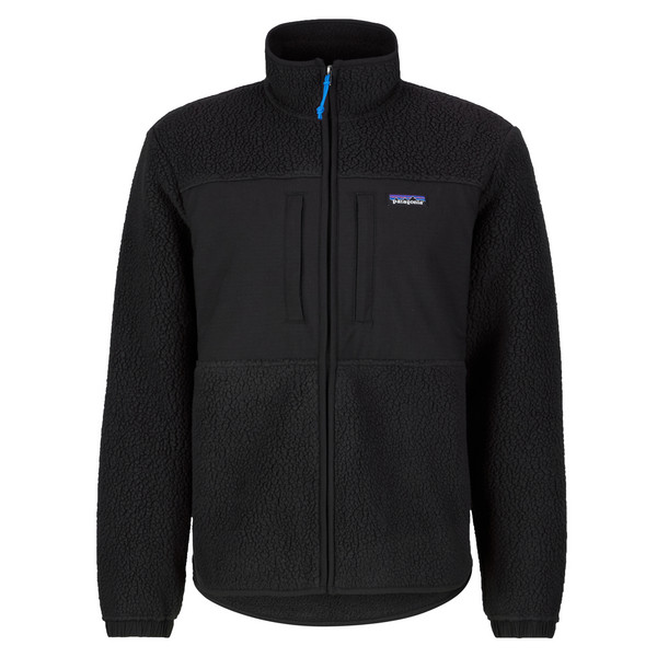 M'S RETRO PILE PATCH JACKET Herren - Fleecejacke-BLACK
