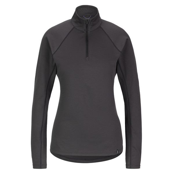 W'S CAP MW ZIP NECK Damen - Funktionsunterwäsche-INK BLACK