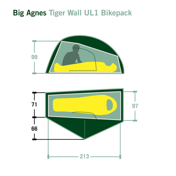 Big Agnes TIGER WALL UL1 BIKEPACK - Einpersonenzelt Ansicht 2