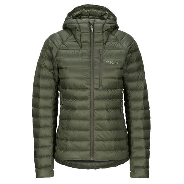 MICROLIGHT ALPINE HOODY WMNS Damen - Daunenjacke-ARMY