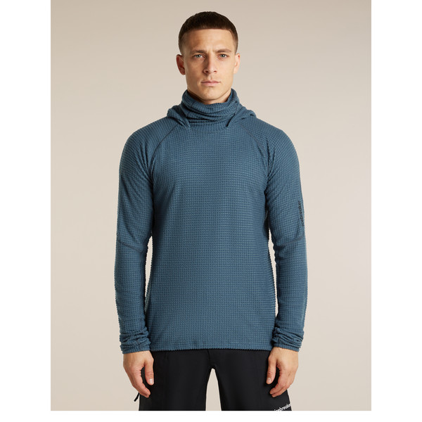 Icebreaker MEN MERINO 400 REALFLEECE GRID PULOVER HOOD Herren - Wollpullover Ansicht 2