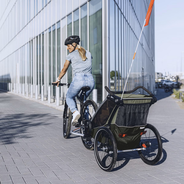 Thule CHARIOT LITE DOUBLE VINTAGE GREEN - Fahrradanhänger Ansicht 7
