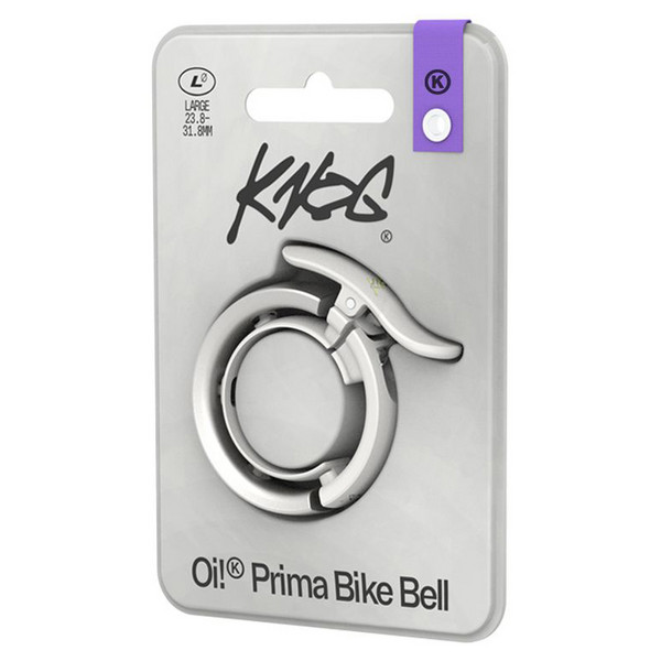 Knog OI PRIMA LARGE FAHRRADKLINGEL, 23.8 - 31.8MM, PRIMER GREY - Klingel Ansicht 4